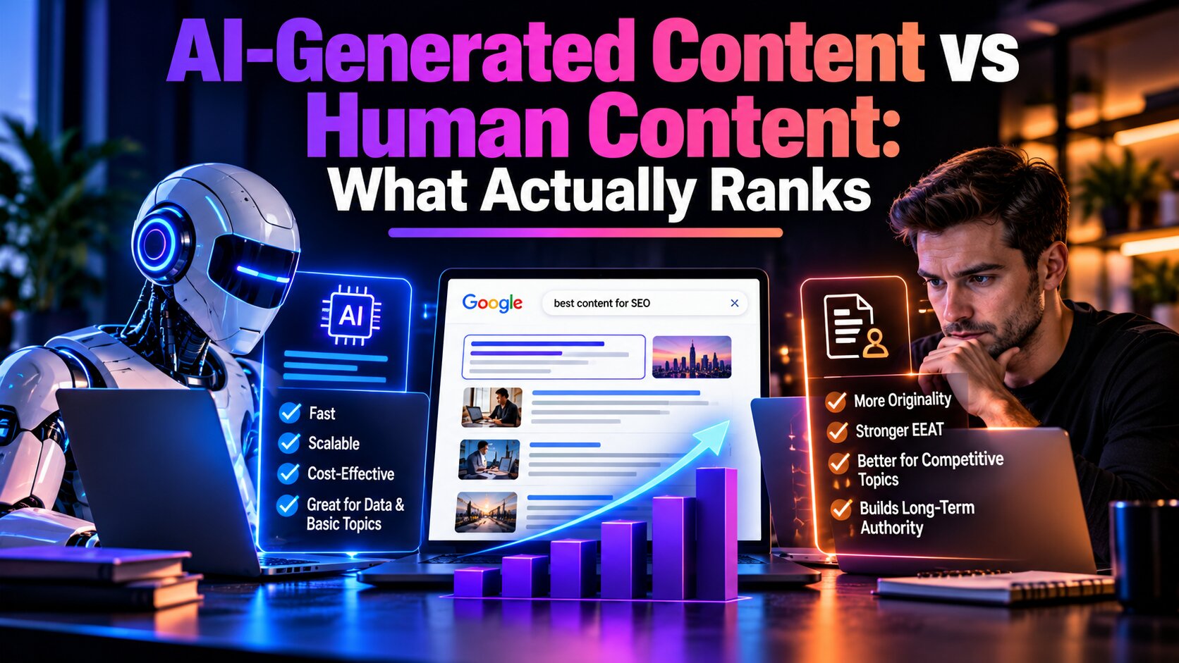 AI vs Human Content What Ranks